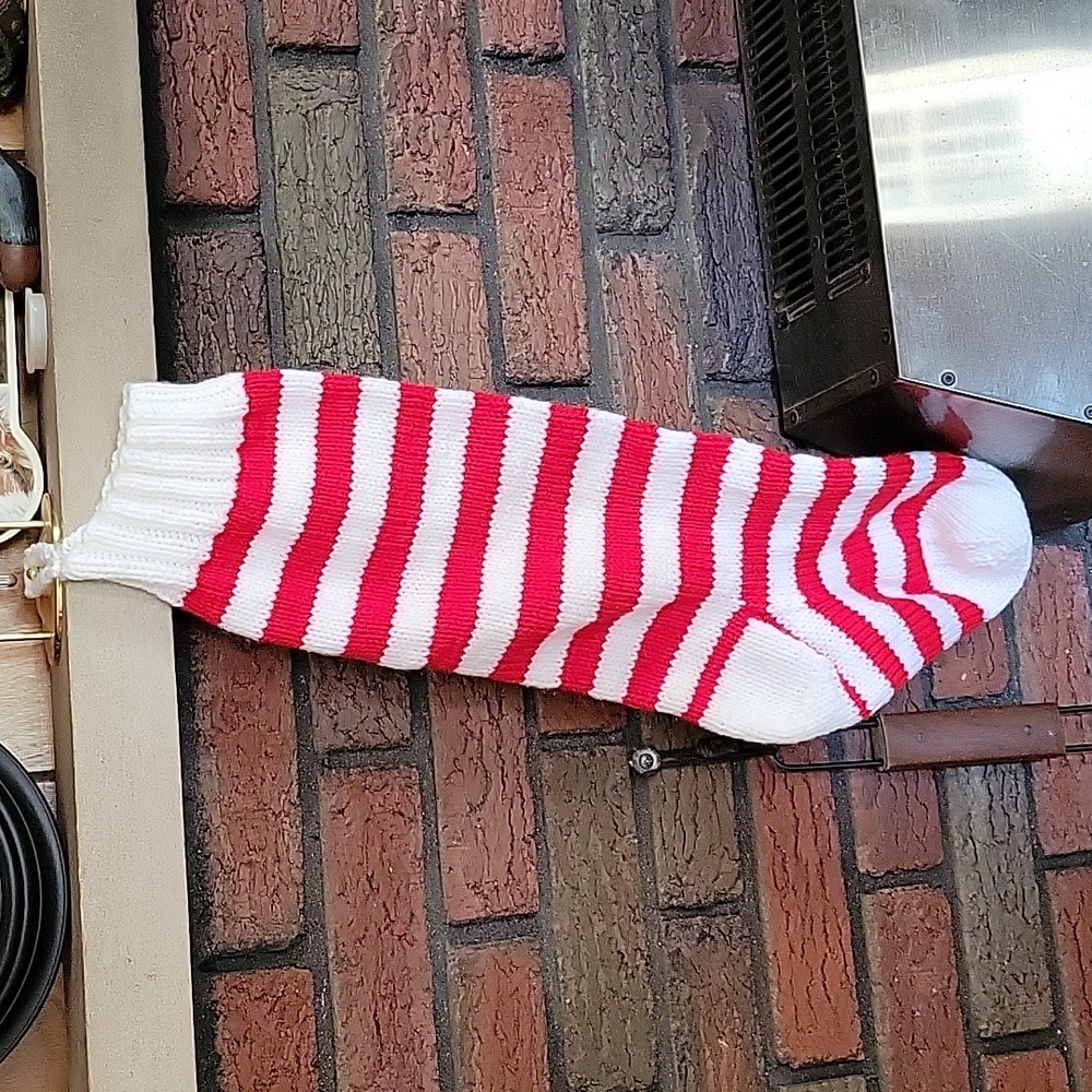 Hand knit Christmas Stocking